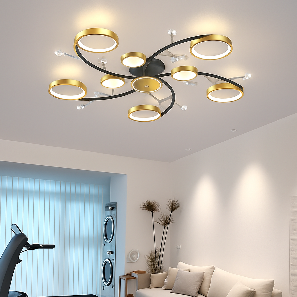 lustre led style nordique décoration maison luminaire suspendu - vue 3 sur 9