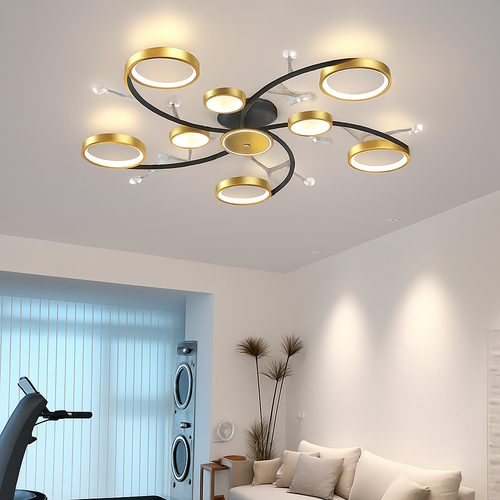 lustre led style nordique décoration maison luminaire suspendu - vue 3 sur 9
