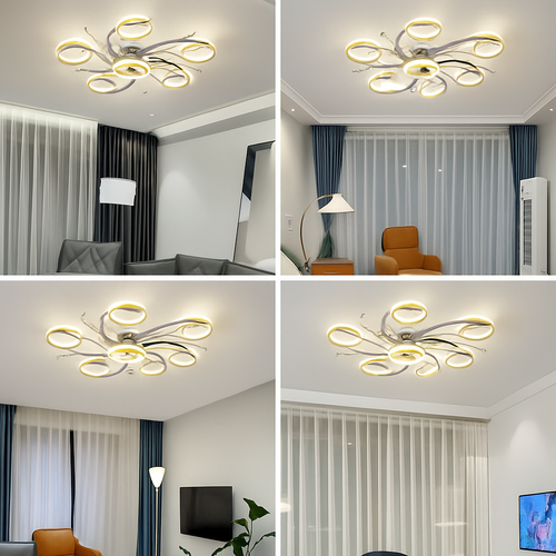 lustre led style nordique décoration maison luminaire suspendu - vue 6 sur 9