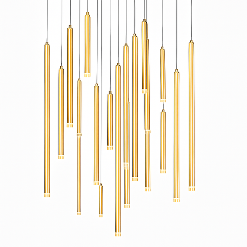 Lustre led suspendu design moderne pour villa loft hôtel - vue 2 sur 17