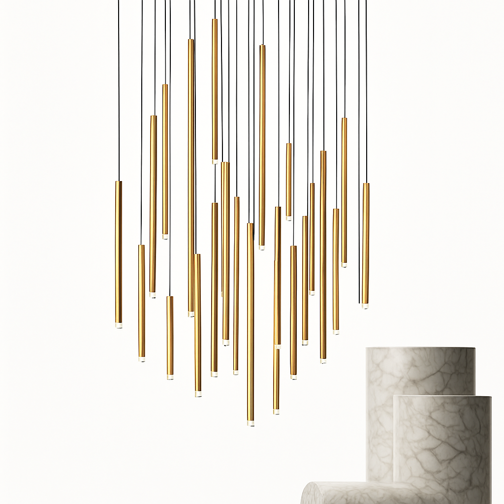 Lustre led suspendu design moderne pour villa loft hôtel - vue 3 sur 17