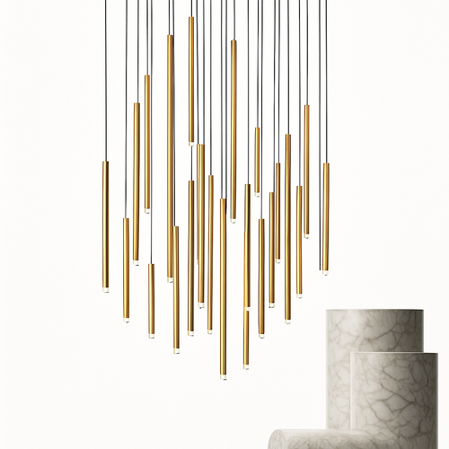 Lustre led suspendu design moderne pour villa loft hôtel - vue 4 sur 17