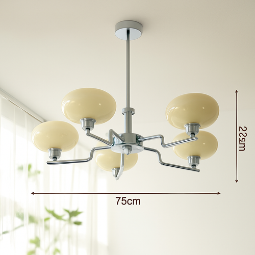 lustre led vintage style bauhaus éclairage suspendu créateur nordique - vue 9 sur 14