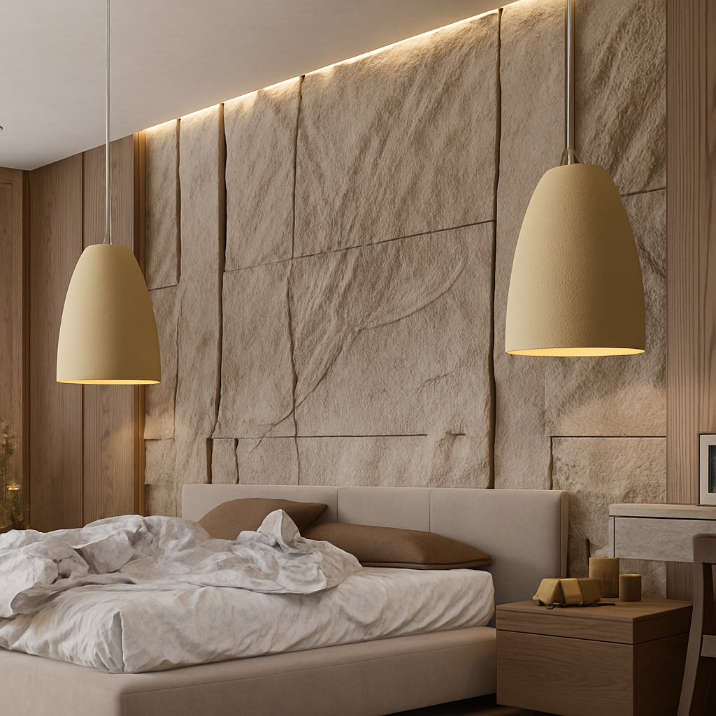 lustre led wabi sabi designer pour décoration maison - vue 4 sur 16
