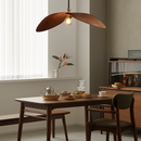 lustre à led wabi sabi en bois pour décoration intérieure