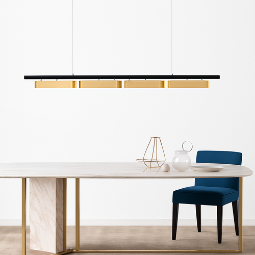 Lustre long de restaurant minimaliste moderne - vue 3 sur 7