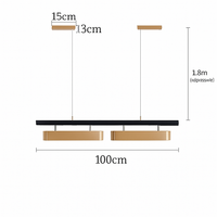 Lustre long de restaurant minimaliste moderne
