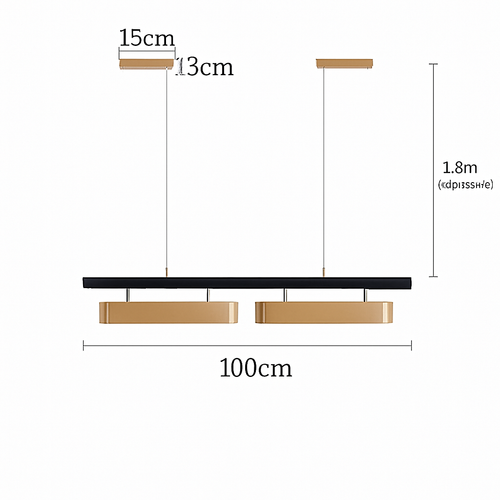 Lustre long de restaurant minimaliste moderne