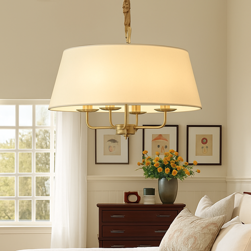 lustre minimaliste en tissu pour un éclairage moderne et élégant - vue 3 sur 11