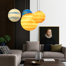 lustre moderne acrylique en forme de planète et lune