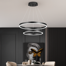 lustre moderne à anneaux ronds en led pour décoration intérieure