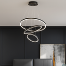 lustre moderne à anneaux ronds en led pour décoration intérieure