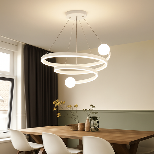 lustre moderne créatif en spirale pour décoration intérieure - vue 3 sur 15