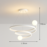 lustre moderne créatif en spirale pour décoration intérieure