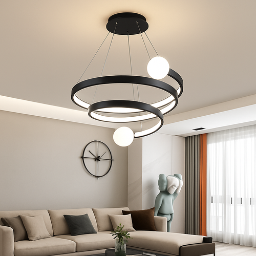lustre moderne créatif en spirale pour décoration intérieure - vue 4 sur 15