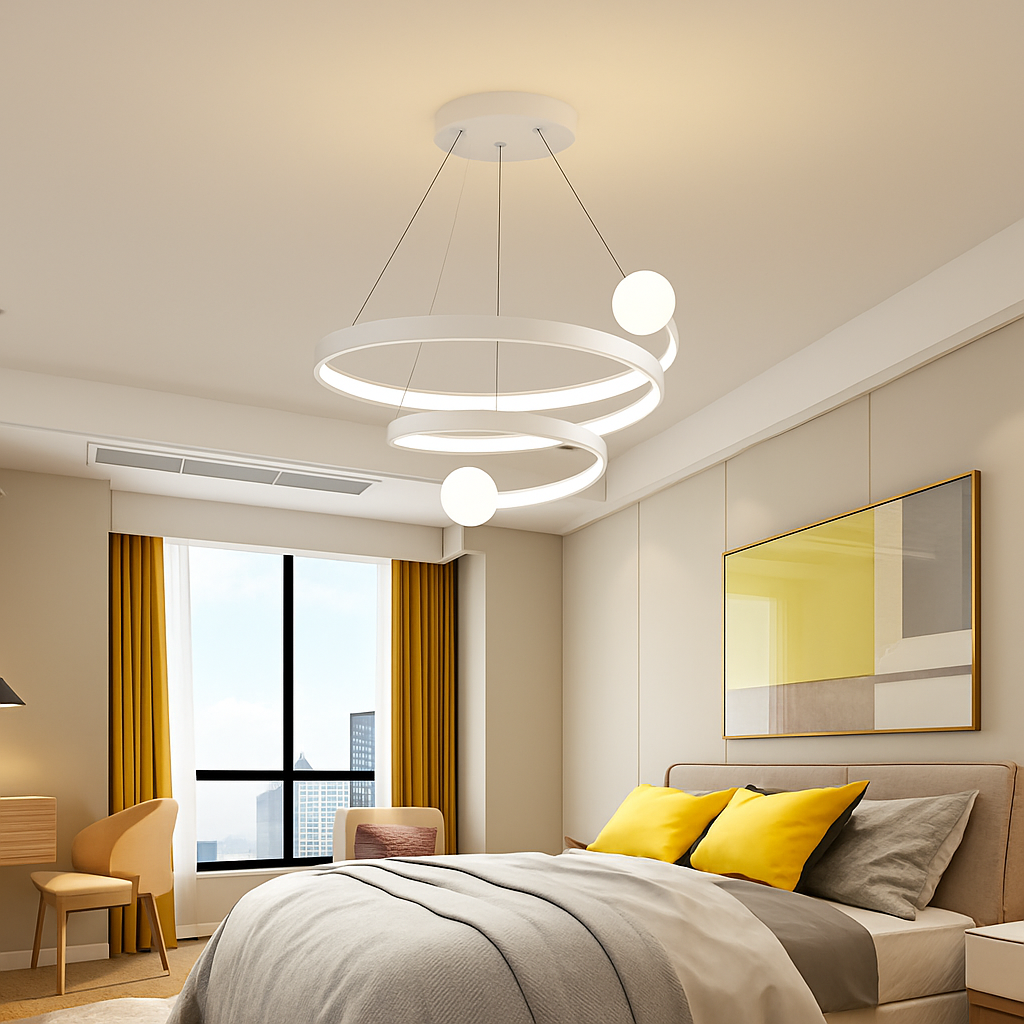 lustre moderne créatif en spirale pour décoration intérieure - vue 5 sur 15