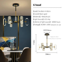 lustre moderne créatif luxe pour éclairage d'ambiance