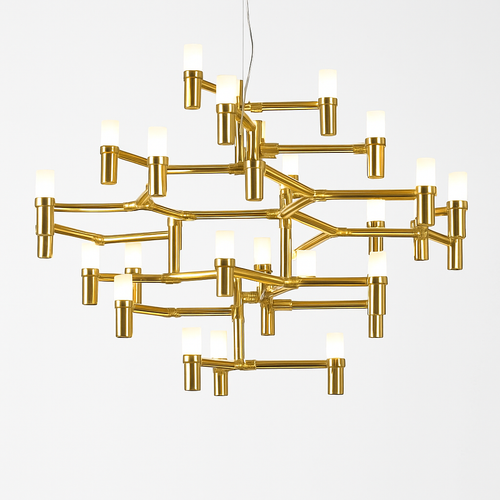 lustre moderne de luxe en métal éclairage suspendu réglable - vue 2 sur 25