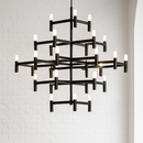 lustre moderne de luxe en métal éclairage suspendu réglable