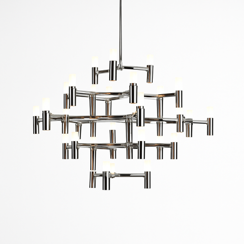 lustre moderne de luxe en métal éclairage suspendu réglable - vue 4 sur 25