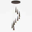 lustre moderne design tube noir pour décoration intérieure