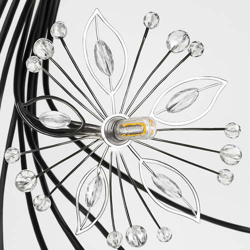 lustre moderne en cristal pissenlit éclairage design intérieur décoratif - vue 6 sur 10