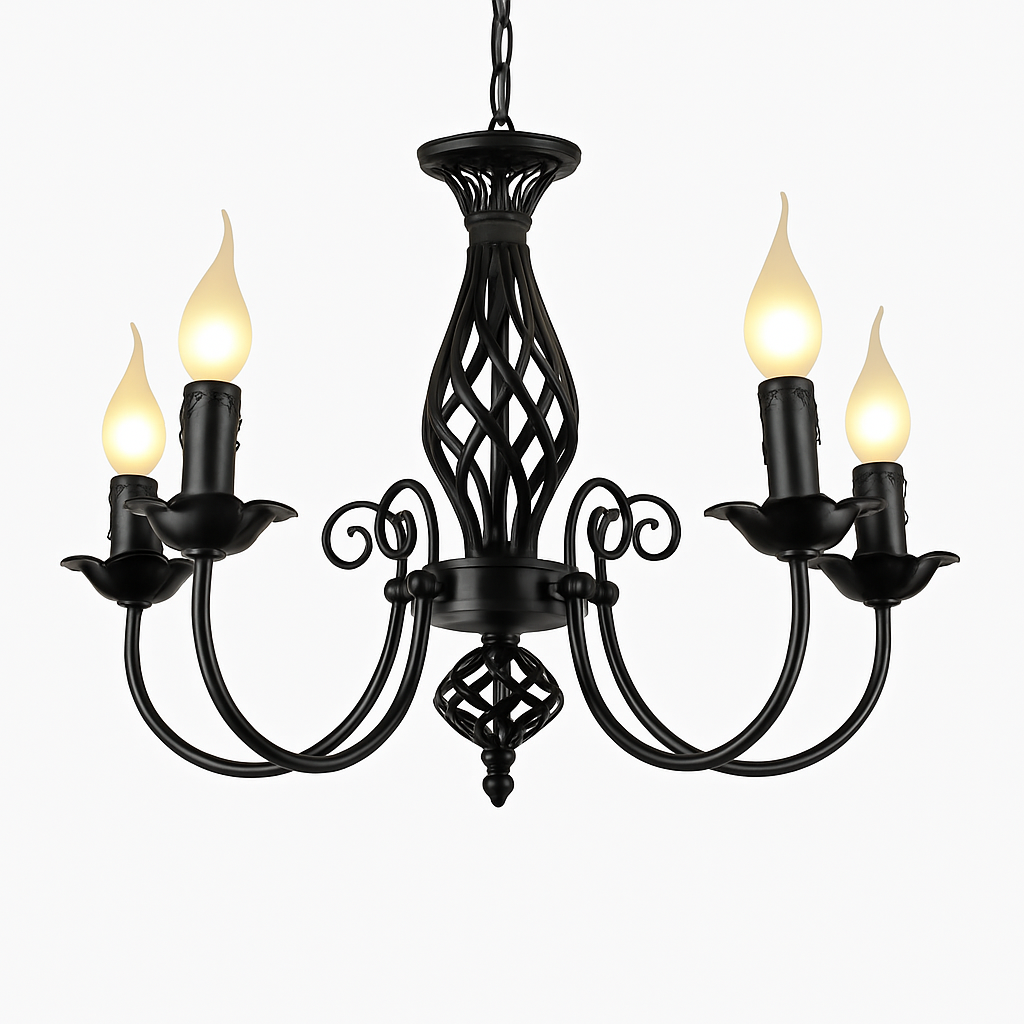 lustre moderne en fer forgé pour décoration intérieure élégante - vue 4 sur 6