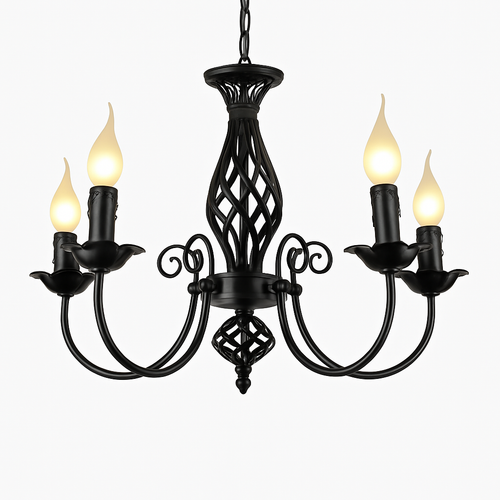 lustre moderne en fer forgé pour décoration intérieure élégante - vue 5 sur 6