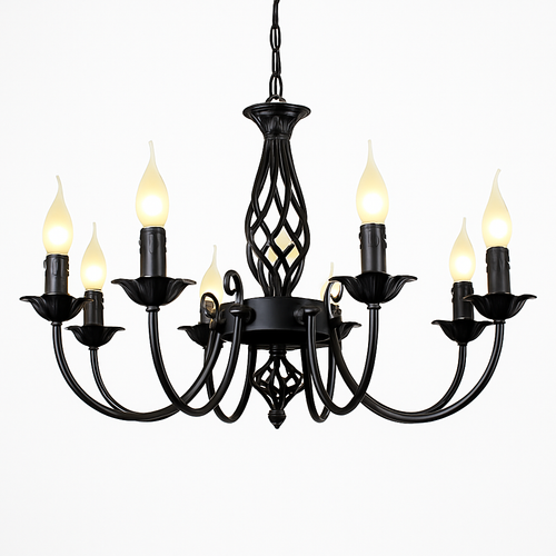lustre moderne en fer forgé pour décoration intérieure élégante - vue 2 sur 6