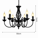 lustre moderne en fer forgé pour décoration intérieure élégante