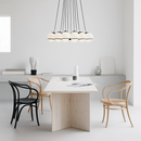 lustre moderne en verre créatif pour éclairage intérieur décoratif