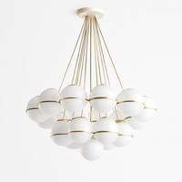 lustre moderne en verre créatif pour éclairage intérieur décoratif