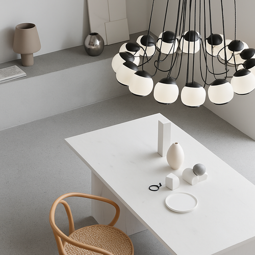 lustre moderne en verre créatif pour éclairage intérieur décoratif - vue 4 sur 12