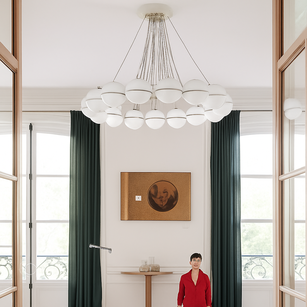 lustre moderne en verre créatif pour éclairage intérieur décoratif - vue 4 sur 12