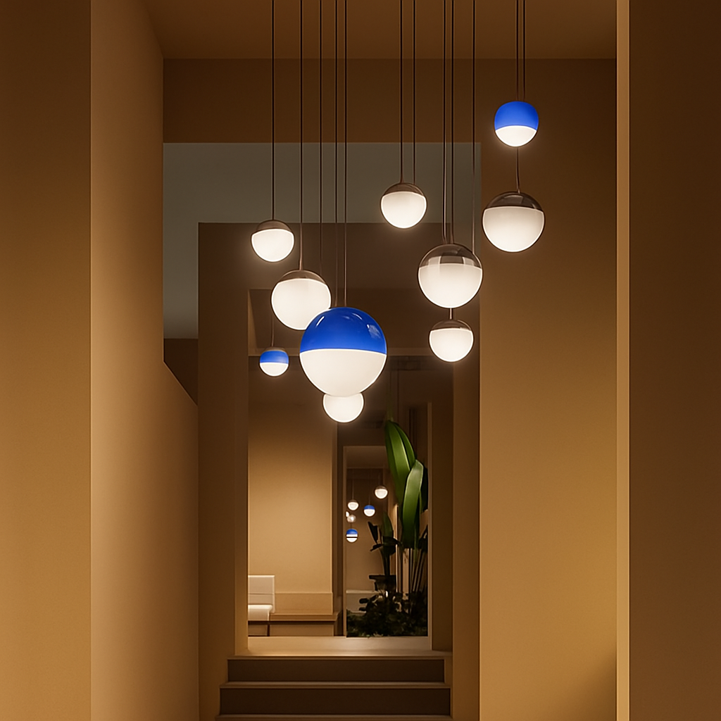lustre moderne en verre décoratif pour intérieur élégant - vue 4 sur 12