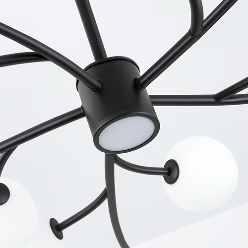 lustre moderne en verre led avec suspension pour décoration maison - vue 7 sur 13