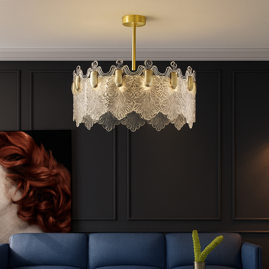 lustre moderne en verre pour décoration intérieure élégante - vue 2 sur 9