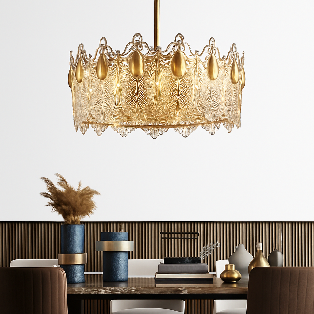 lustre moderne en verre pour décoration intérieure élégante - vue 1 sur 9