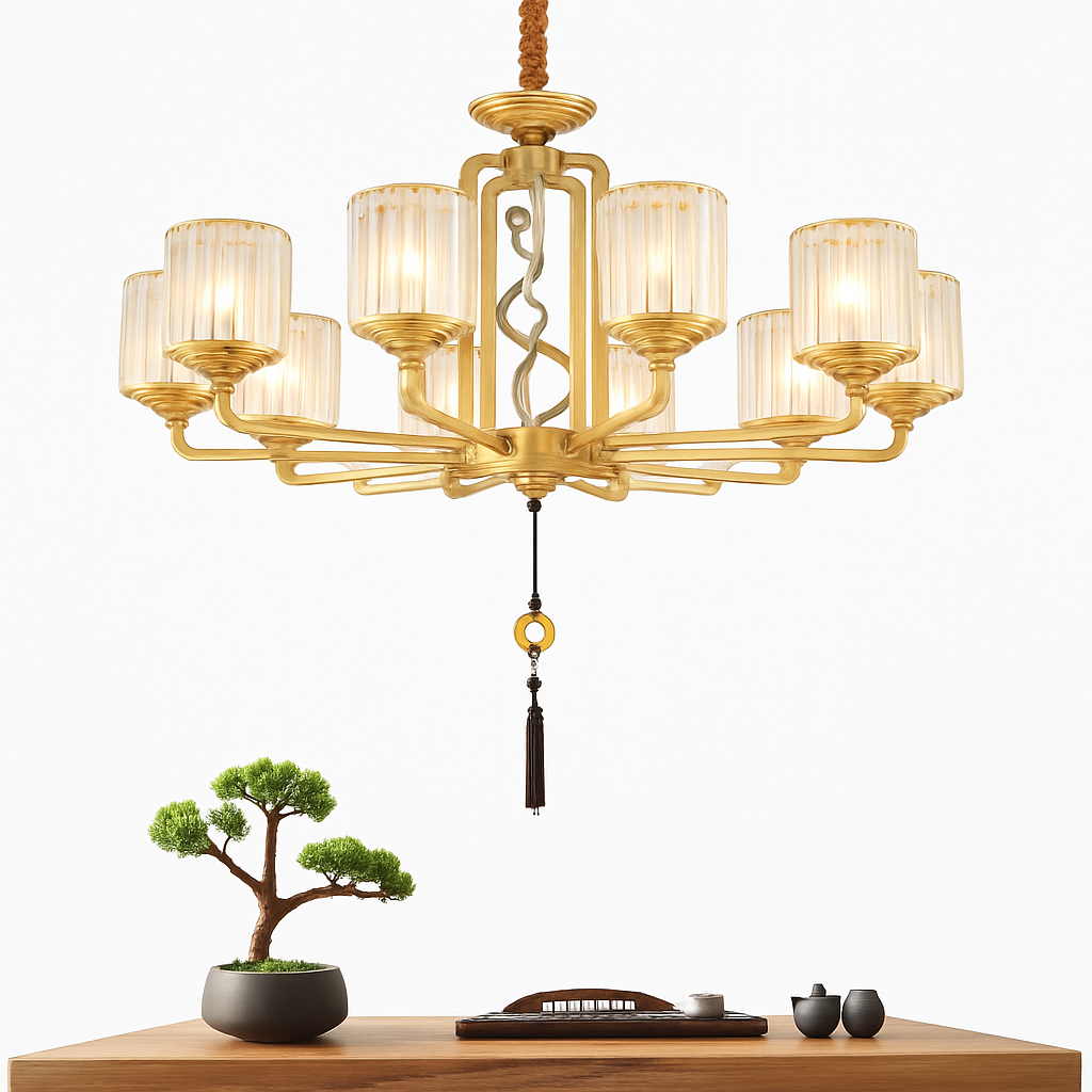 lustre moderne en verre pour décoration intérieure élégante - vue 4 sur 18