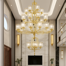lustre moderne en verre pour décoration intérieure élégante