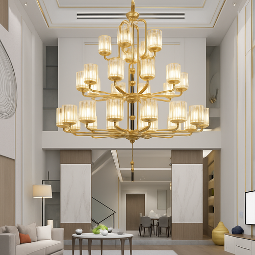 lustre moderne en verre pour décoration intérieure élégante - vue 7 sur 18