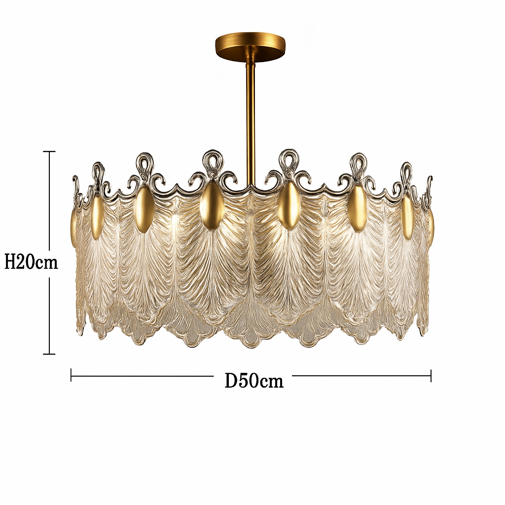 lustre moderne en verre pour décoration intérieure élégante - vue 7 sur 9