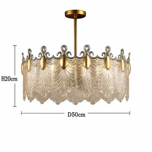 lustre moderne en verre pour décoration intérieure élégante - vue 8 sur 9