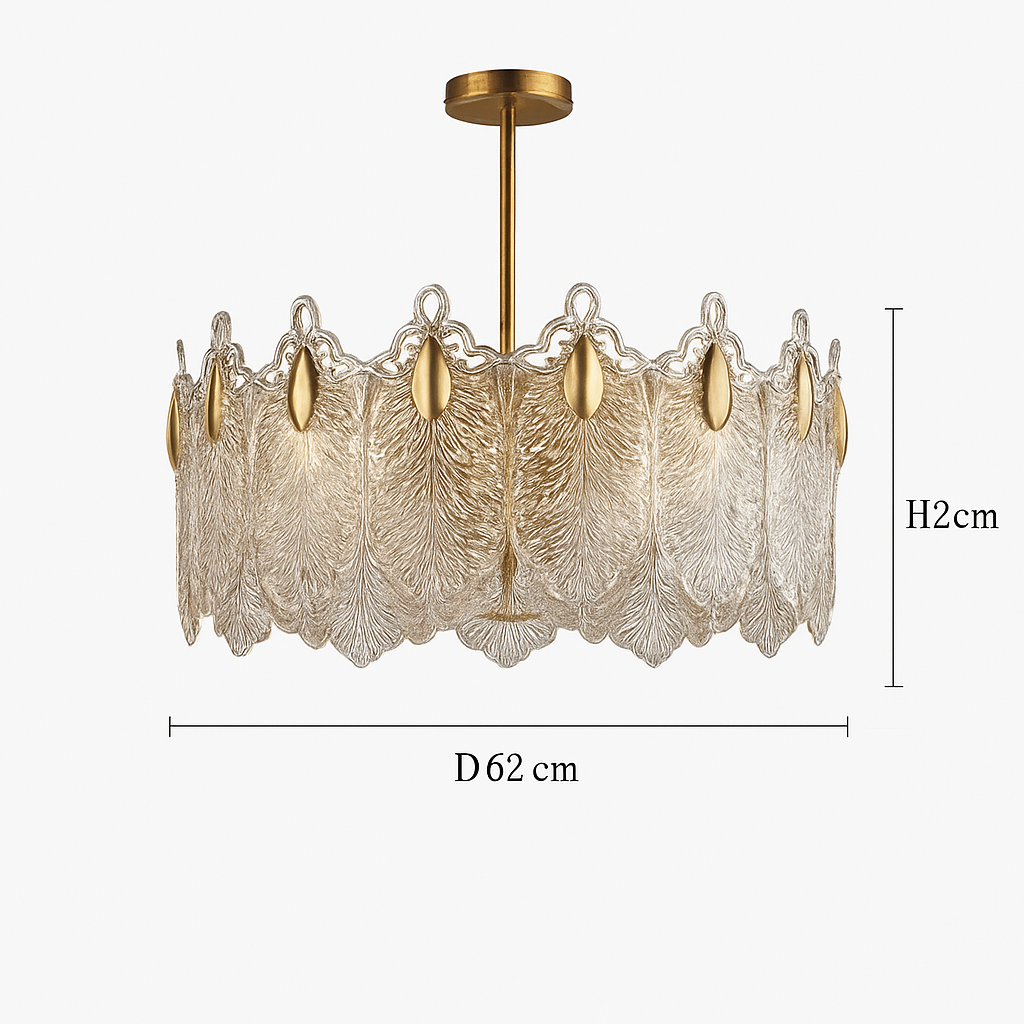 lustre moderne en verre pour décoration intérieure élégante - vue 8 sur 9