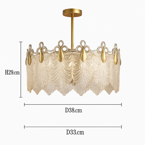 lustre moderne en verre pour décoration intérieure élégante