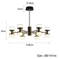 lustre moderne haut de gamme avec télécommande et gradation