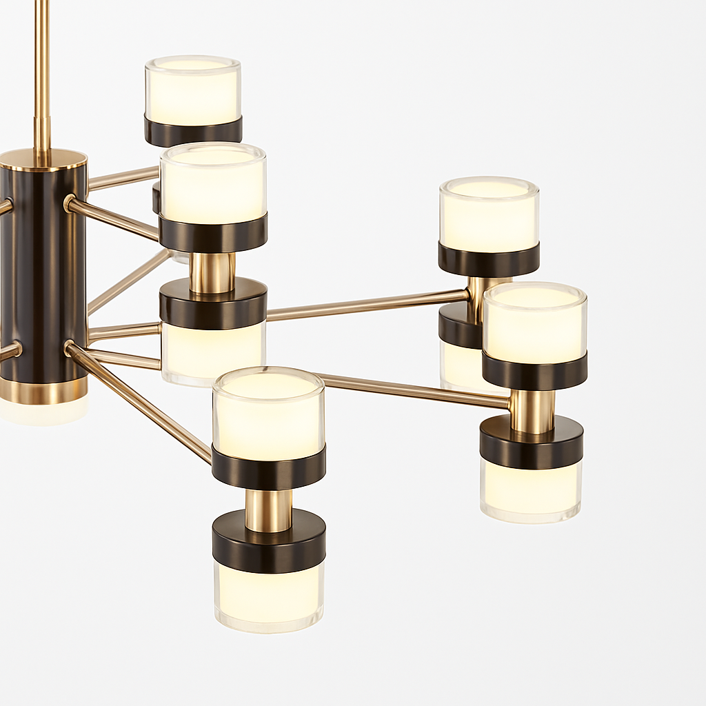 lustre moderne haut de gamme avec télécommande et gradation - vue 6 sur 11