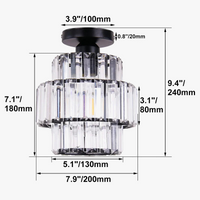Lustre moderne K9 cristal Led lumiere