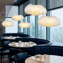 lustre moderne led en forme de nuage flottant pour restaurant