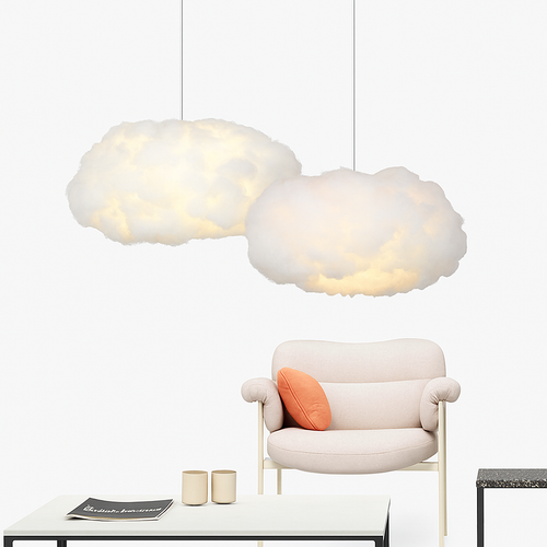 lustre moderne led en forme de nuage flottant pour restaurant - vue 7 sur 25